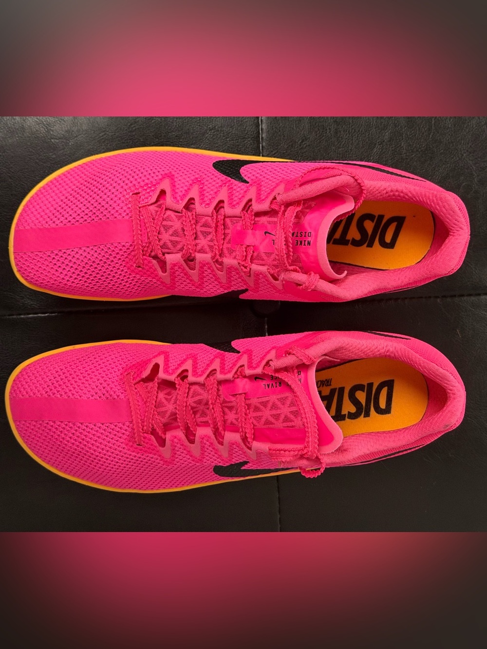 *NEW*Nike Rival Distance Track &Field Running Shoes DC8725-600 Pink/Yellow US 11